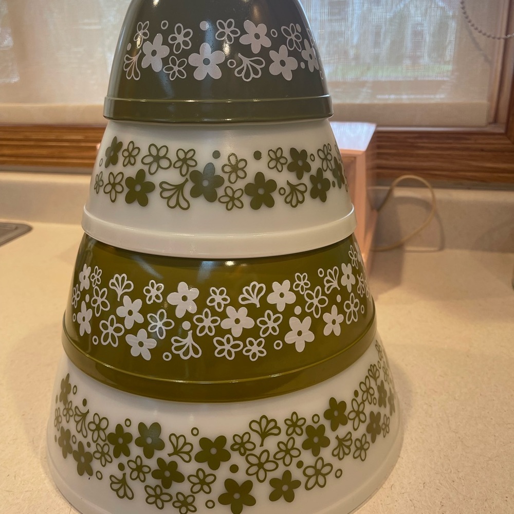 Spring Blossom Pyrex Mixing Bowls